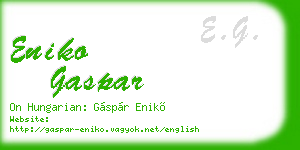 eniko gaspar business card